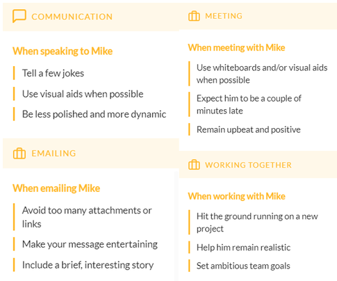 Screenshot of Crystal personality insights about our Director Mike Zywina