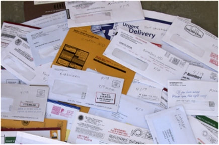 Funder's doormat covered in urgent delivered letters