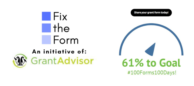 Graphic showing #FixTheForm 100 Forms in 100 Days campaign progress - 61% as at 21 June 2021
