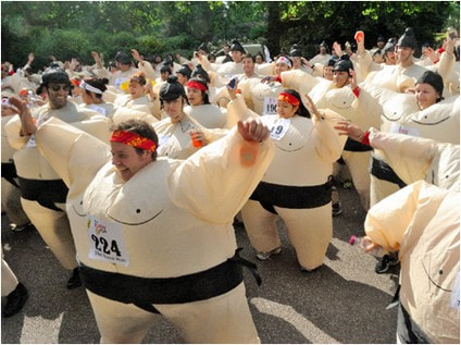 Sumo Run event warm-up